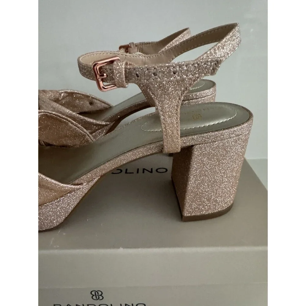 Bandolino Prezley Women's Prezley Heeled Sandal champagne rose Gold size 8.5